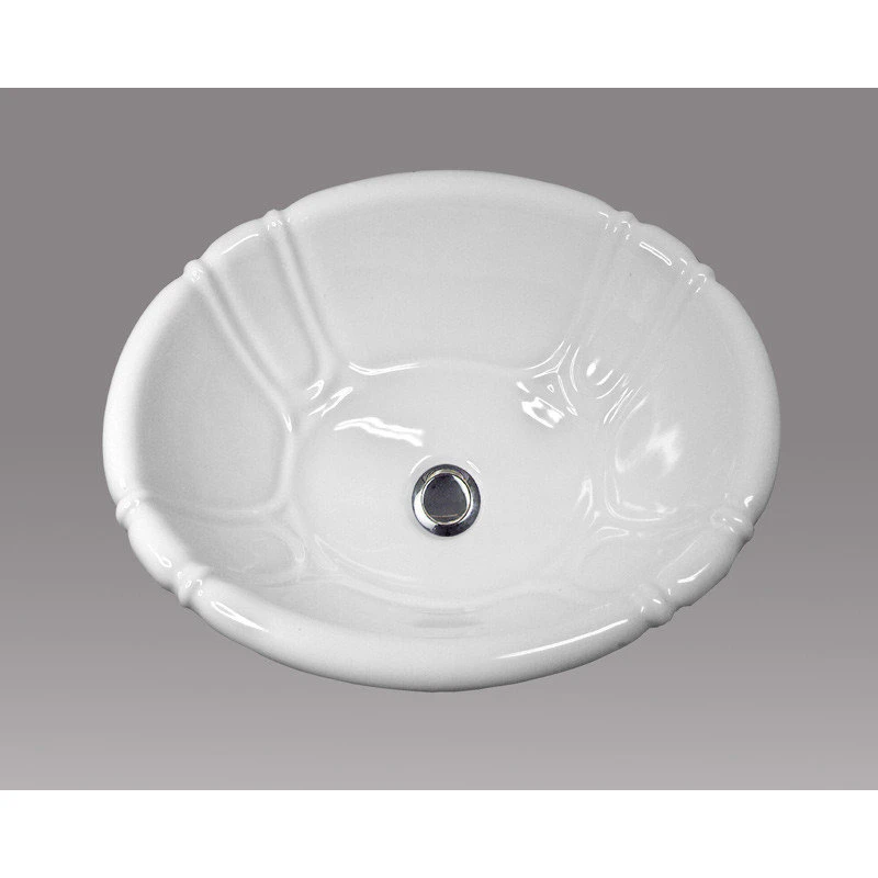 Hand Painted Sink "Floral Chinoiseries" Burnished Gold On Sienna Small Drop-in 6 Hand Painted Sink "Floral Chinoiseries" Burnished Gold On Sienna Small Drop-in - Image 6