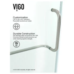 VIGO Monteray 30"x30" Frameless Shower Enclosure Without Base, Brushed Nickel -Warm Bathroom 4d31f3810e9d8785 0498 w800 h800 b1 p0
