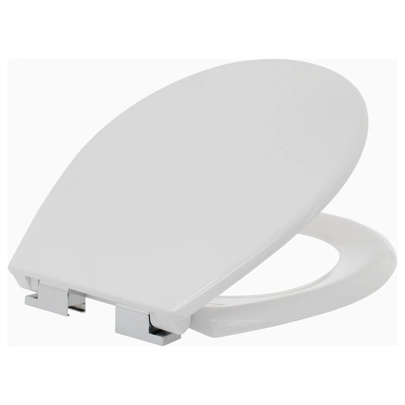 Laggan 17" Round Toilet Seat And Lid With Soft Close Hinges, White 2 Laggan 17" Round Toilet Seat And Lid With Soft Close Hinges, White - Image 2