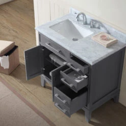 Danny Single Bathroom Vanity Set, Maple Gray, 36" -Warm Bathroom 4d51357600df6c8b 5686 w800 h800 b0 p0