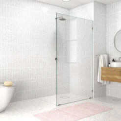 78"x46" Frameless Shower Door Single Fixed Panel, Brushed Nickel 10 78"x46" Frameless Shower Door Single Fixed Panel, Brushed Nickel -Warm Bathroom 4d91ed0f00521d2f 7264 w800 h800 b0 p0