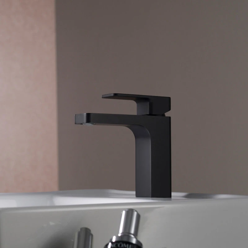 Blossom Brass Square Single Handle Bathroom Vanity Sink Faucet, Matte Black 6 Blossom Brass Square Single Handle Bathroom Vanity Sink Faucet, Matte Black - Image 6