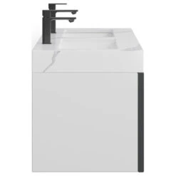 The Monolith Bathroom Vanity, Double Sink, 48", Dark Gray, Wall Mount -Warm Bathroom 4df1b9f903c73366 9511 w800 h800 b1 p0