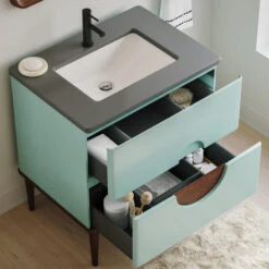 The Rhonda Bathroom Vanity, Single Sink, 30", Aloe Green, Freestanding -Warm Bathroom 4e819bc203c744ad 4008 w800 h800 b0 p0
