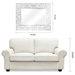 Rectangular Antique Wall Mirror, 0.75" Beveled Center, 40"x 31" Bathroom Mirror -Warm Bathroom 4eb1371201b09118 7304 w800 h800 b1 p0