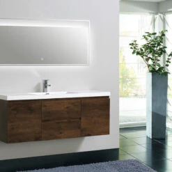 MOB 60" Single Acrylic Sink Wall Mounted Vanity, Rosewood 7 MOB 60" Single Acrylic Sink Wall Mounted Vanity, Rosewood -Warm Bathroom 4ef178ed092ef7e9 3297 w800 h800 b0 p0