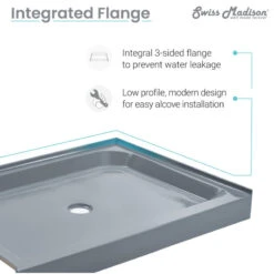 Voltaire 60"x30" Single-Threshold, Center Drain, Shower Base, Gray 13 Voltaire 60"x30" Single-Threshold, Center Drain, Shower Base, Gray -Warm Bathroom 4fd1338e0f7f3bc1 5954 w800 h800 b1 p0