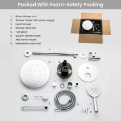 Circular Pressure 3-Function Shower System, Rough-In Valve, Chrome -Warm Bathroom 4fd1e4af03375b28 4992 w800 h800 b0 p0