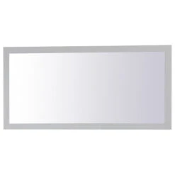 Elegant Decor Aqua 36" X 72" Wood Frame Bathroom Mirror In Gray