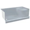 Aquatique 60x32 Single Threshold Shower Base, LH Drain, Right Hand Seat, Grey