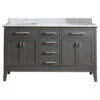 Danny Double Bathroom Vanity Set, Maple Gray, 60"