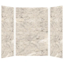 Transolid SWK603696-49 Saramar 60"x36"x96" Shower Wall Kit, Sand Creme