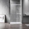 Spezia Double Sliding Frameless Shower Door, Polished Chrome, 48" W X 76" H
