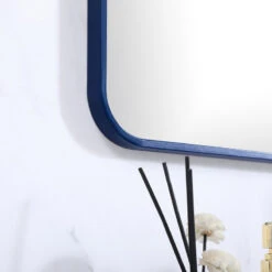 Ellis Soft Corner Metal Rectangular Mirror, Blue, 30"x48" -Warm Bathroom 529126b700958f7e 0499 w800 h800 b0 p0
