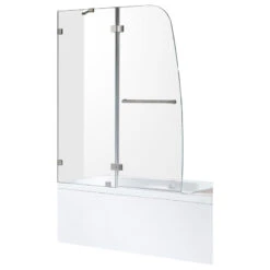 ANZZI Pacific 48"x58" Frameless Tub Door, Brushed Nickel -Warm Bathroom 5331aa060ee29fda 0556 w800 h800 b1 p0