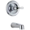 Delta Single-Handle Pressure Balance Wall-Mount Bath Trim, Polished Chrome