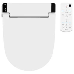 Bidet Toilet Seat With UV-A LED And Remote, Round