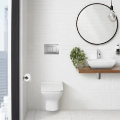 Wall Mount Dual Flush Actuator Plate With Square Push Buttons In Chrome -Warm Bathroom 544127250f037c98 4688 w800 h800 b0 p0