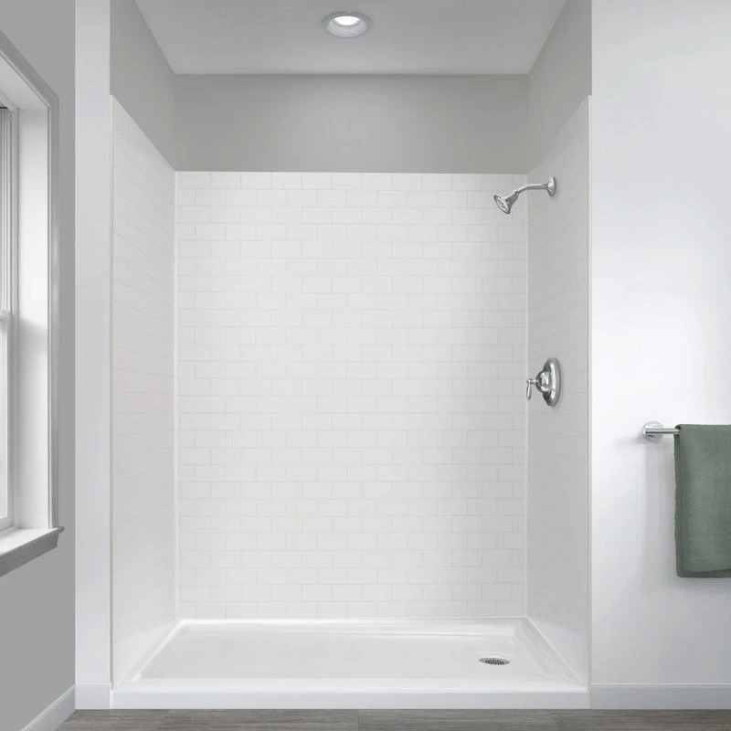 Miseno MSW786032 ReadySet 60" X 32" X 78" Five Panel Alcove - White Tile 1 Miseno MSW786032 ReadySet 60" X 32" X 78" Five Panel Alcove - White Tile