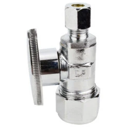 Keeney Quarter Turn No Crimp PEX Valve, 1/2" Comp PEX X 1/4" O.D., Straight