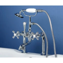 Kingston Brass 7" Deck Mount Clawfoot Tub Faucet W/Hand Shower, Polished Chrome 9 Kingston Brass 7" Deck Mount Clawfoot Tub Faucet W/Hand Shower, Polished Chrome -Warm Bathroom 56b1ca2e0dded425 2104 w800 h800 b0 p0