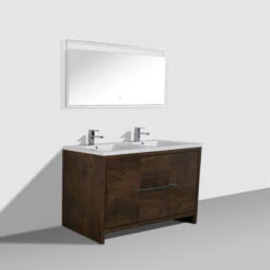 MOD 60" Double Sink Free Standing Vanity, Rosewood -Warm Bathroom 56f10dde0d07935b 0374 w800 h800 b0 p0