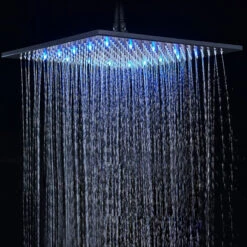 16" Oil Rubbed Bronze Square Color Changing LED Rain Shower Head, Solid Brass -Warm Bathroom 57d12e090e746ff3 1361 w800 h800 b0 p0