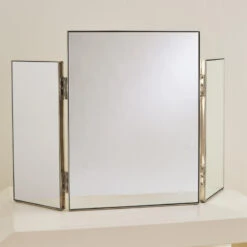 Glam Silver Frame Folding Vanity Mirror Table Top Triple Double Side Portable -Warm Bathroom 59114ffb0ea2c082 0726 w800 h800 b0 p0