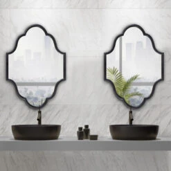 Rowla Framed Wall Mirror, Black 18x24 -Warm Bathroom 5921a47b00be3af0 5339 w800 h800 b0 p0