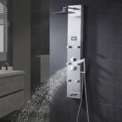 Luxier 51" 6-Jet Shower Panel System With Rainfall Shower Head Hand Shower -Warm Bathroom 5921d15002182c1b 7157 w800 h800 b0 p0