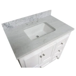 Abbey 36" Bathroom Vanity, White, Carrara Marble 12 Abbey 36" Bathroom Vanity, White, Carrara Marble -Warm Bathroom 5991269d02d1b091 2777 w800 h800 b1 p0