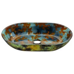 ANZZI Avao Vessel Sink, Panye Blue