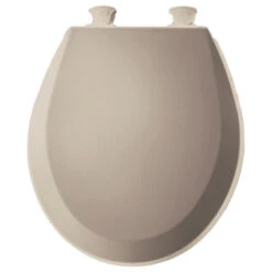 Bemis 500EC Round Closed-Front Enameled Wood Toilet Seat - Fawn Beige