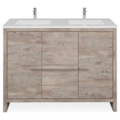 Esconde Bath Vanity, Natural Wood, 48", Double Sink, Freestanding -Warm Bathroom 5c4174fc03c743a7 8160 w800 h800 b1 p0
