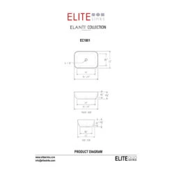 ELANTI EC1801 Porcelain Rectangular Vessel Sink, White -Warm Bathroom 5cb1ae560b86ac6c 6273 w800 h800 b1 p0