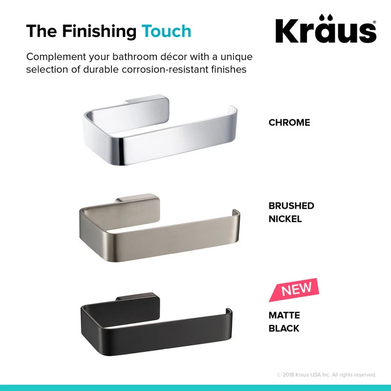 Stelios Bathroom Toilet Paper Holder, Chrome 6 Stelios Bathroom Toilet Paper Holder, Chrome - Image 6