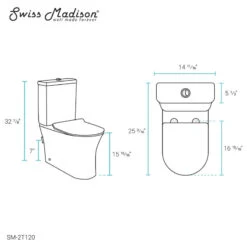 Calice Two Piece Rear Outlet Elongated Toilet Dual Flush .8/1.28 Gpf -Warm Bathroom 5d11fe9302262463 7094 w800 h800 b1 p0