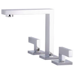 Square Bathroom Faucet, 8" Spread, Polished Chrome -Warm Bathroom 5d2140330dfa8b58 9394 w800 h800 b1 p0