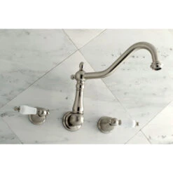 Kingston Brass Wall Mount Tub Faucet, Brushed Nickel -Warm Bathroom 5d21883e0c66f32b 4156 w800 h800 b0 p0