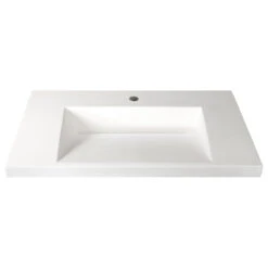 Ramp Sink Vessel 31" Bathroom Vanity Top, White
