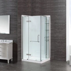 Ove Decors Savannah 40"x32" 10 Mm Shower Kit Satin Nickel -Warm Bathroom 5ec1000b00148089 9141 w800 h800 b0 p0