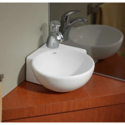 Cheviot Products Corner Wall-Mount/Vessel Sink -Warm Bathroom 5f911cd6068ff401 8573 w800 h800 b0 p0