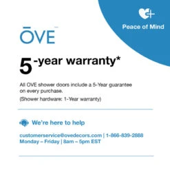Ove Decors Savannah 40"x32" 10 Mm Shower Kit Satin Nickel -Warm Bathroom 5f91be230239ef03 9142 w800 h800 b0 p0