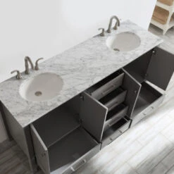 Gela Single Vanity, Gray, 72", Without Mirror -Warm Bathroom 61015e5f009c4697 5339 w800 h800 b0 p0