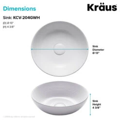 Viva Ceramic Round Vessel Bathroom Sink, White -Warm Bathroom 616195bf0254a7bd 5505 w800 h800 b1 p0