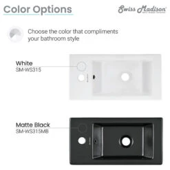 Voltaire 19.5"x10" Ceramic Wall Hung Sink With Faucet Mount, Left Side 20 Voltaire 19.5"x10" Ceramic Wall Hung Sink With Faucet Mount, Left Side -Warm Bathroom 6171ebb800119623 5735 w800 h800 b1 p0