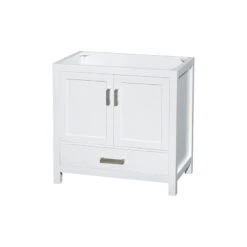 Sheffield Vanity, White, 36", Square, White Carrera Marble -Warm Bathroom 6201b2790c2f858a 7330 w800 h800 b1 p0
