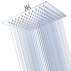 8" Bathroom Rainfall Shower Head Stainless Steel Square Top Spray Adjustable