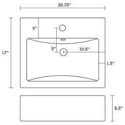 20.75-in. W Bathroom Vessel Sink RPBK-20310 -Warm Bathroom 6291520702460cbb 8540 w800 h800 b1 p0