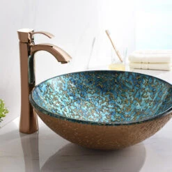 ANZZI Chrona Series Vessel Sink In Gold/Cyan Mix -Warm Bathroom 6291797d08ebd9bd 7770 w800 h800 b0 p0